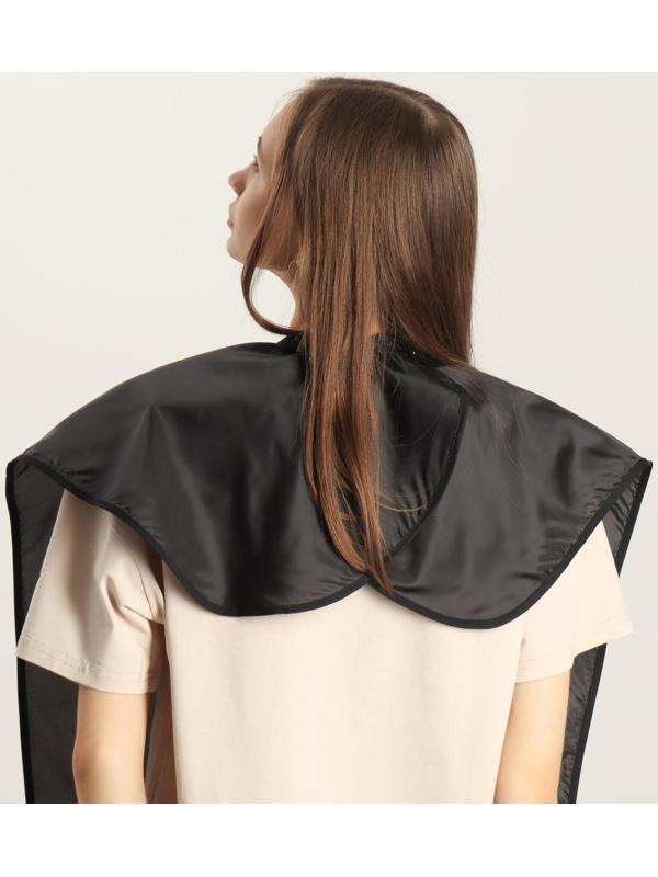 Пелерина парикмахерская, с крючком, цвет чёрный