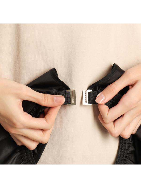 Пелерина парикмахерская, с крючком, цвет чёрный