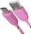Кабель LuazON, microUSB - USB, 1 А, 0,9 м, оплётка нейлон, розовый