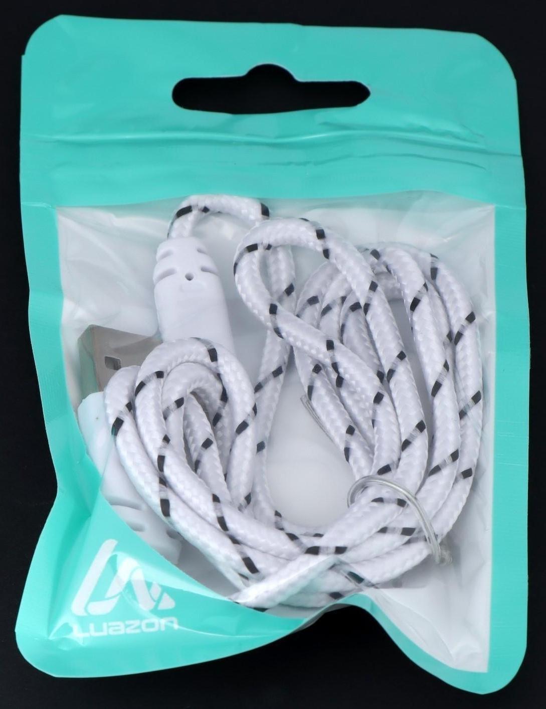 Кабель LuazON, microUSB - USB, 1 А, 0,9 м, оплётка нейлон, белый