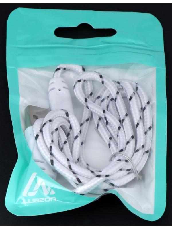 Кабель LuazON, microUSB - USB, 1 А, 0,9 м, оплётка нейлон, белый