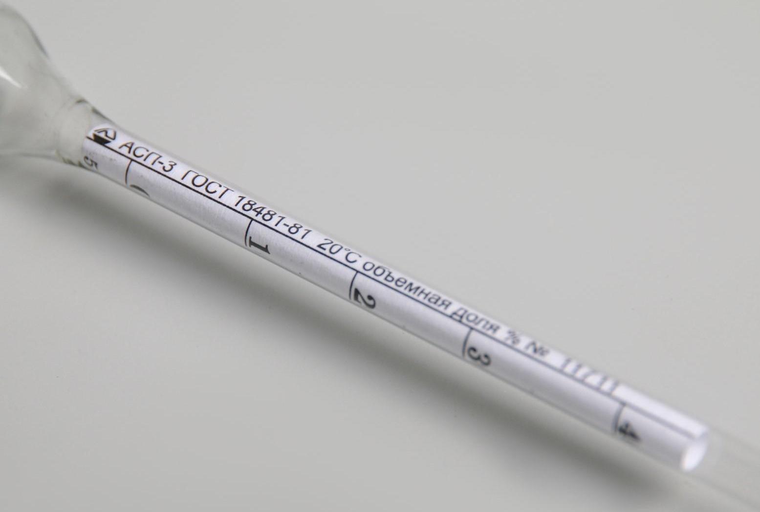 Ареометр для спирта, АСП-3 0-40 ГОСТ 18481-81