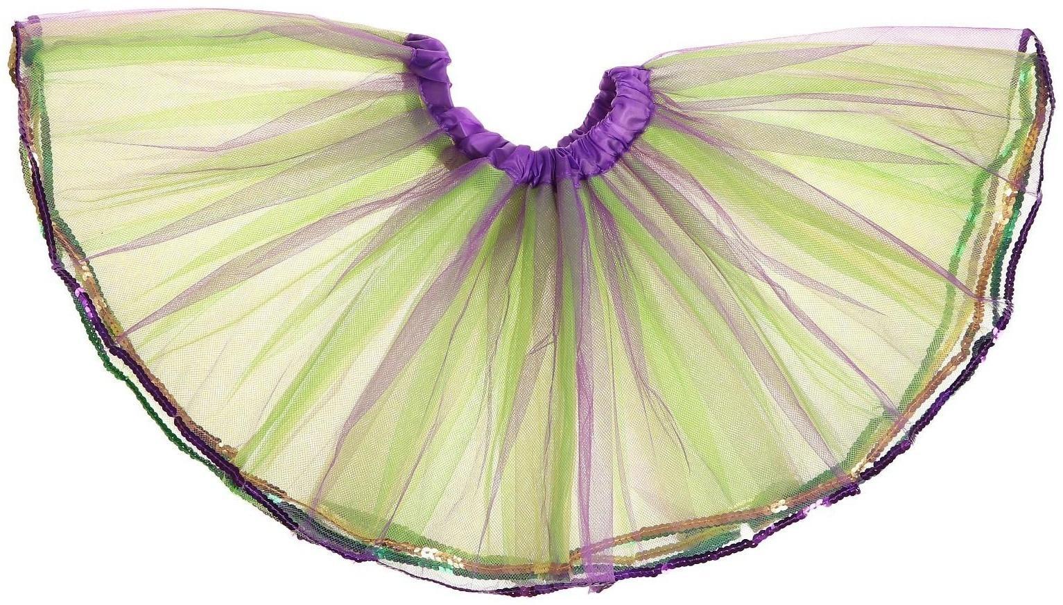 Карнавальная юбка «Кокетка», с пайетками, трёхслойная