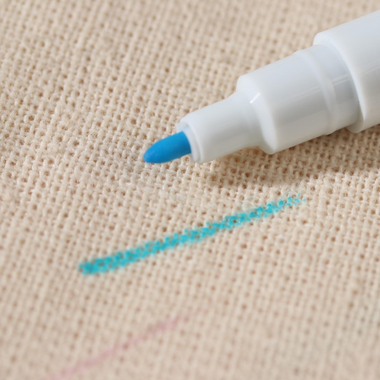 Маркер для ткани, водорастворимый, 14 см, цвет голубой