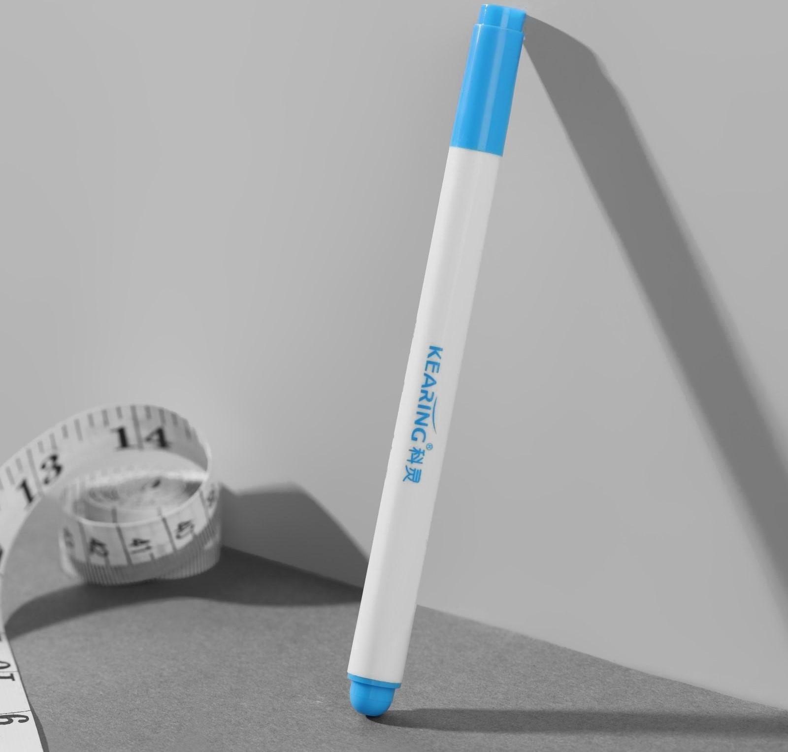 Маркер для ткани, водорастворимый, 14 см, цвет голубой