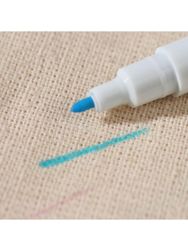 Маркер для ткани, водорастворимый, 14 см, цвет голубой