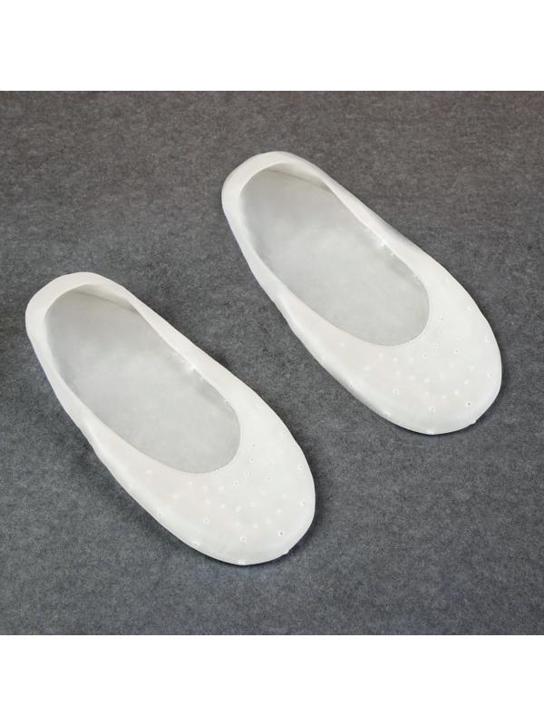 Носочки для педикюра, силиконовые, 20 × 10 см, цвет белый