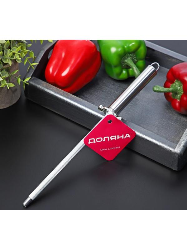 Мусат Доляна «Металлик», 29 см, круглое сечение, цвет серебристый