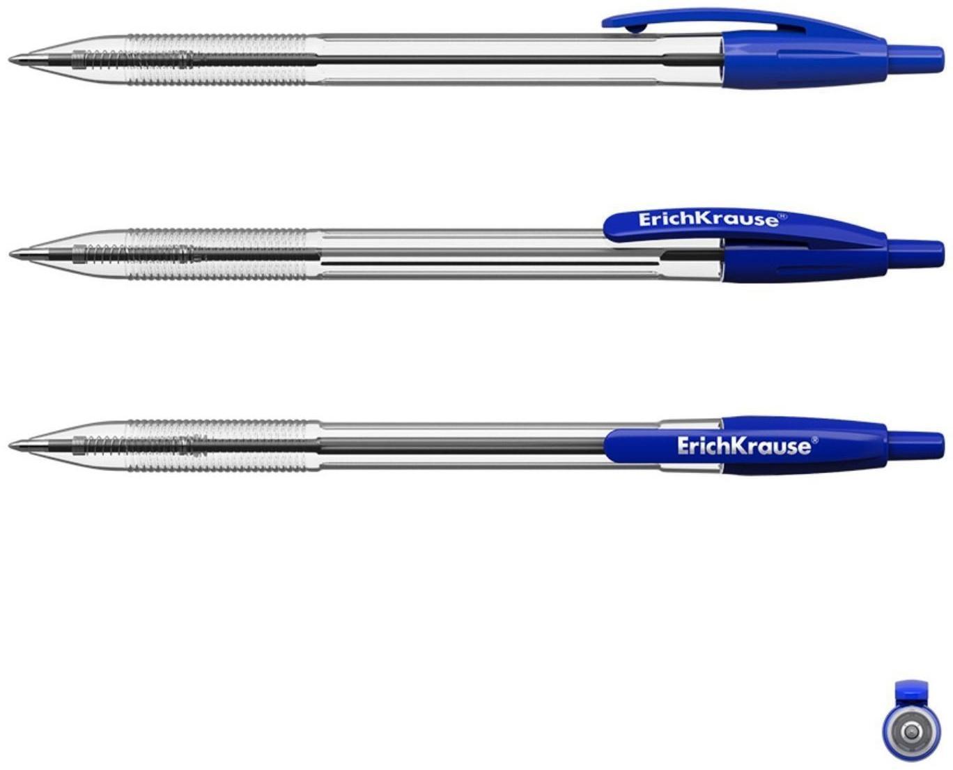 Ручка шариковая автоматическая ErichKrause R-301 Classic Matic 1.0, синяя, блистер