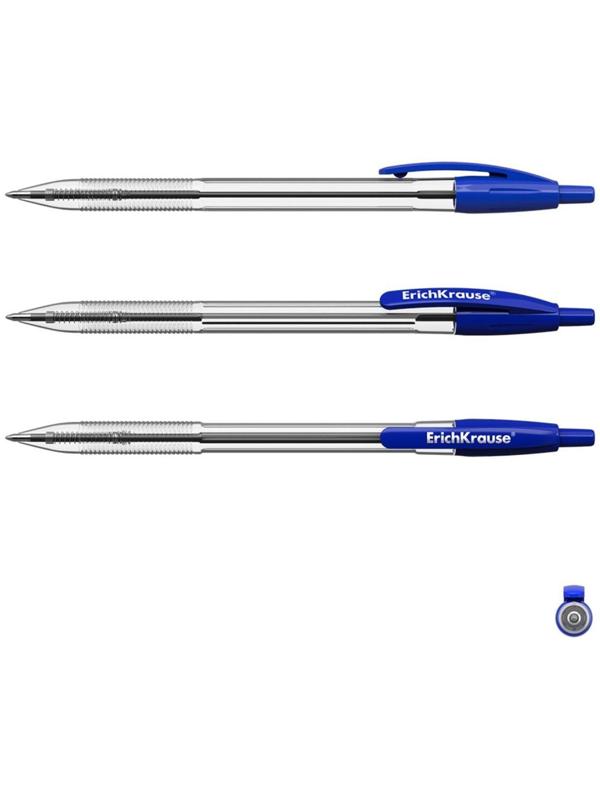 Ручка шариковая автоматическая ErichKrause R-301 Classic Matic 1.0, синяя, блистер