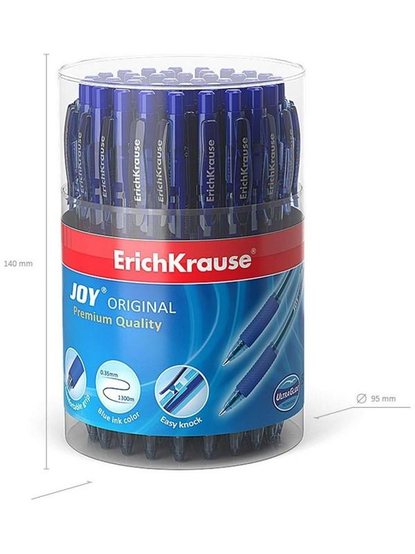 Ручка шариковая автомат ErichKrause JOY Original, комфортное письмо, синяя