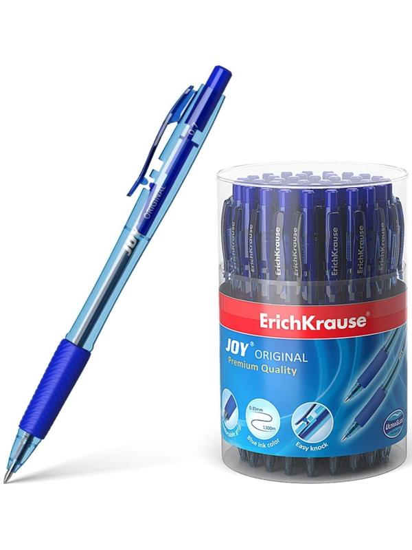 Ручка шариковая автомат ErichKrause JOY Original, комфортное письмо, синяя