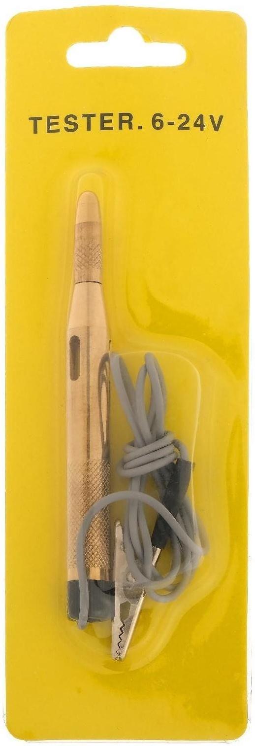 Тестер автомобильный 6-24 В, провод 60 см, металлический корпус