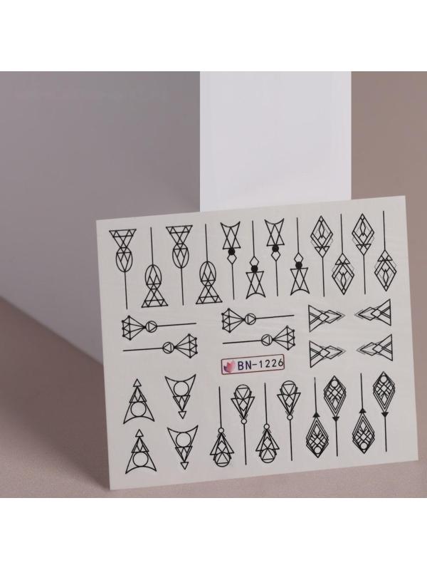 Слайдер - дизайн для ногтей «Графика», фасовка 6 шт