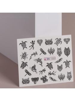 Слайдер - дизайн для ногтей «Tatoo print», фасовка 6 шт