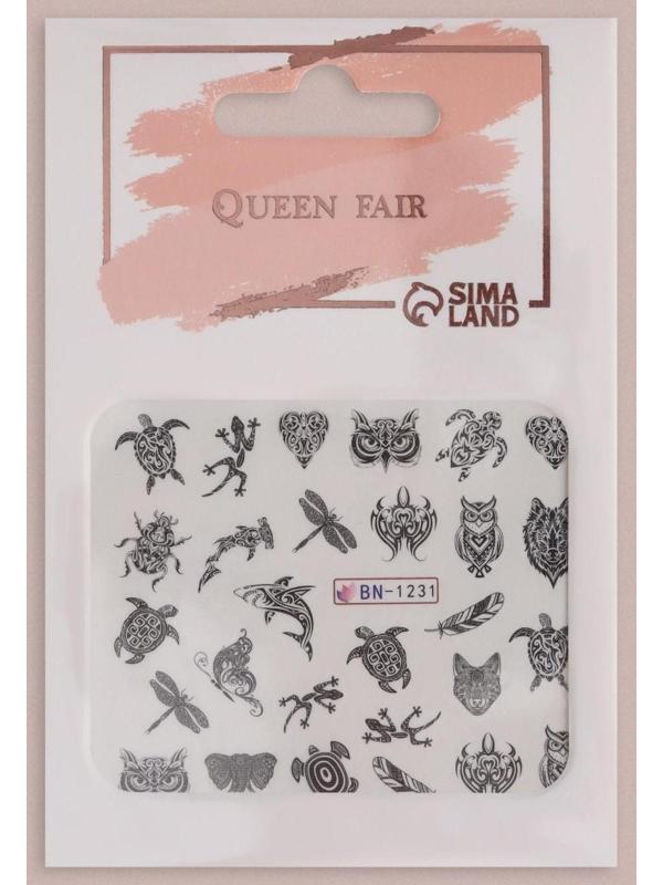 Слайдер - дизайн для ногтей «Tatoo print», фасовка 6 шт