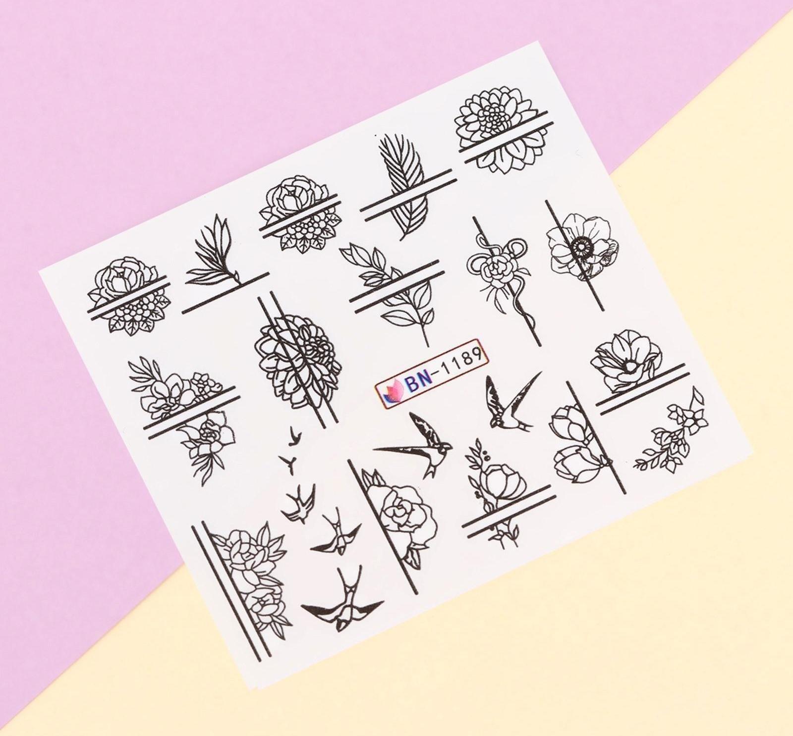 Слайдер - дизайн для ногтей «Линия», фасовка 6 шт