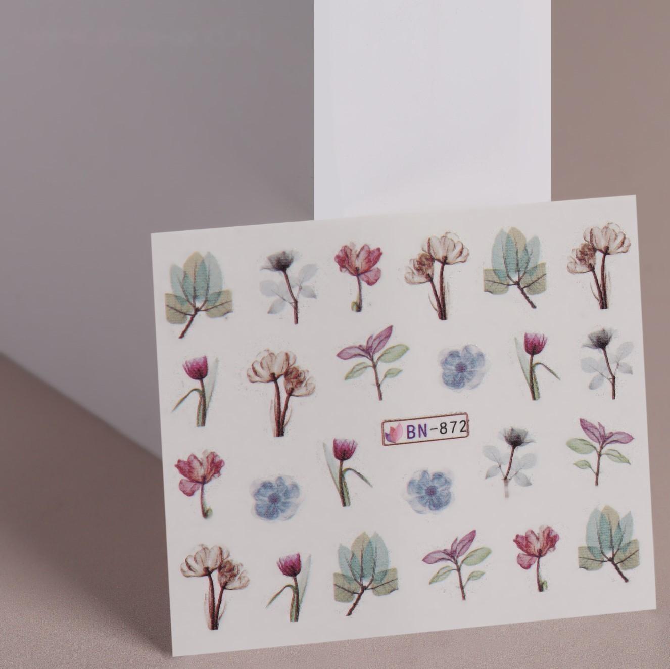 Слайдер - дизайн для ногтей «Цветочные мечты», фасовка 6 шт