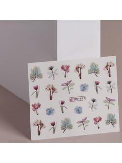 Слайдер - дизайн для ногтей «Цветочные мечты», фасовка 6 шт