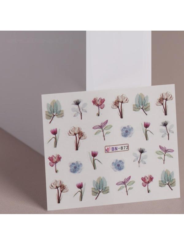 Слайдер - дизайн для ногтей «Цветочные мечты», фасовка 6 шт