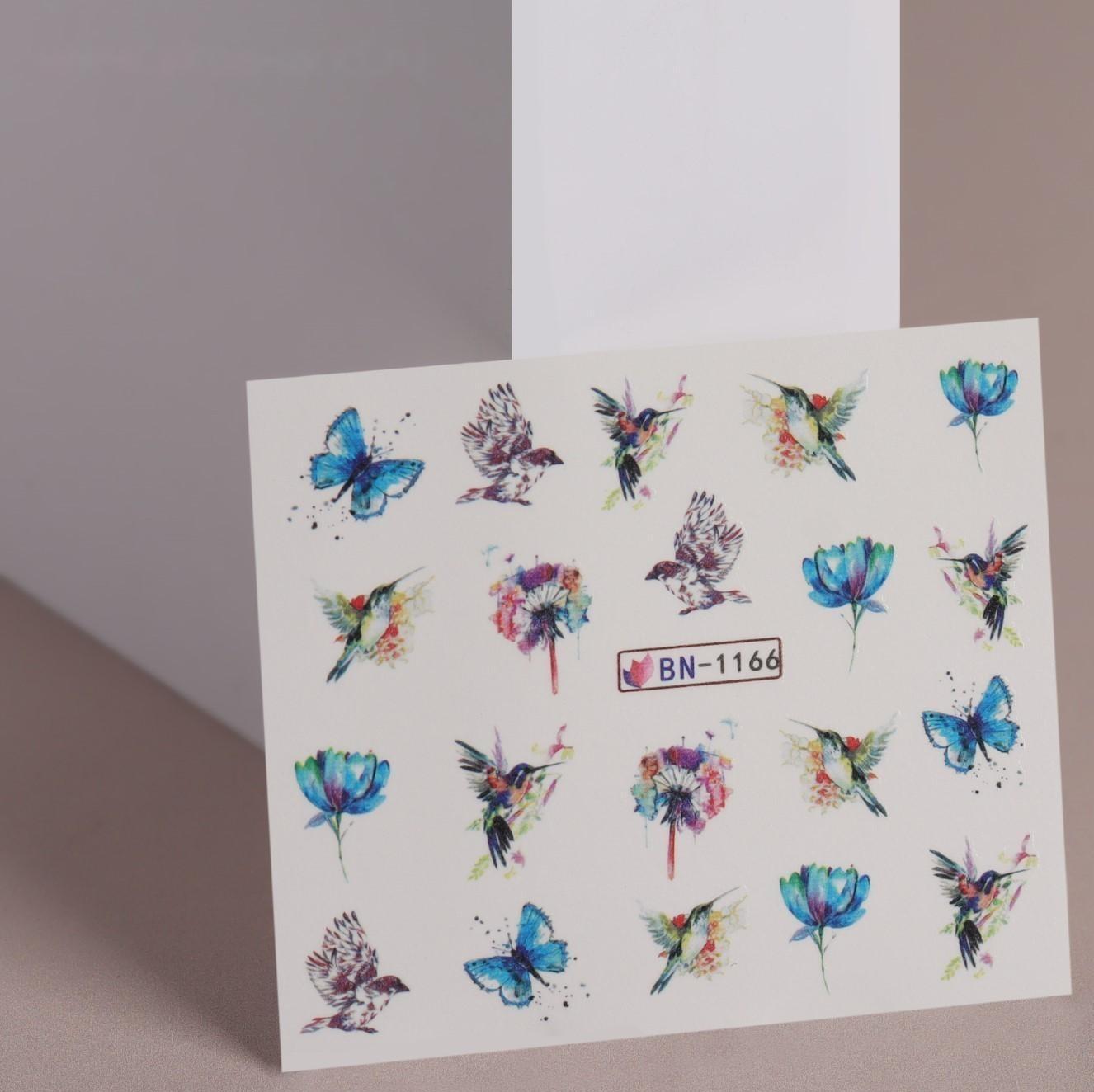 Слайдер - дизайн для ногтей «Акварель», фасовка 6 шт