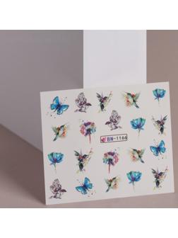 Слайдер - дизайн для ногтей «Акварель», фасовка 6 шт