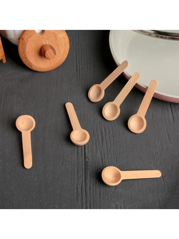 Ложка для специй, 7,5 см, цвет молочный