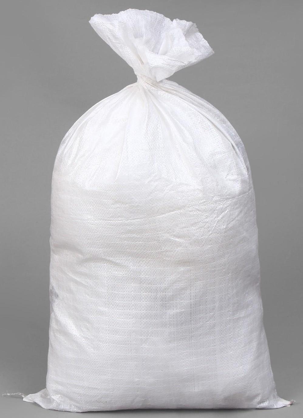Мешок ПП, 50 × 90 см, на 50 кг, с завязкой, белый