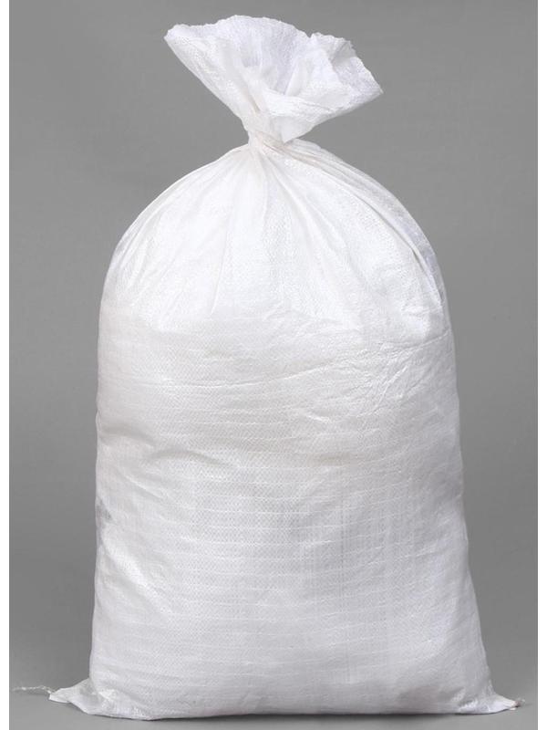 Мешок ПП, 50 × 90 см, на 50 кг, с завязкой, белый