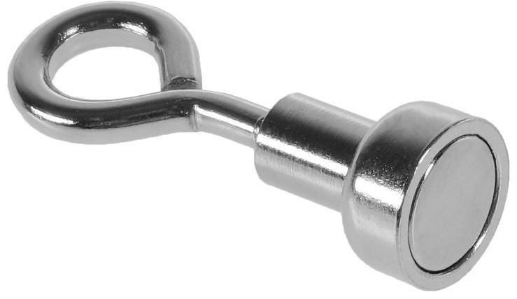 Магнит неодимовый с петлёй для авто, d 10 мм, сцепление 1.5 кг