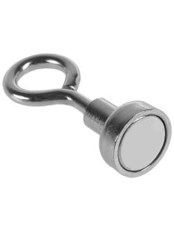 Магнит неодимовый с петлёй для авто, d-12 мм, сцепление 3 кг