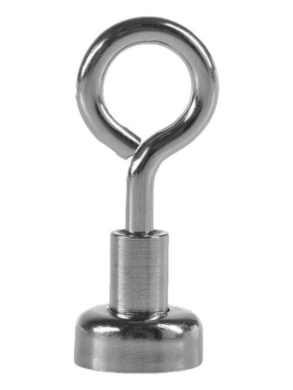 Магнит неодимовый с петлёй для авто, d-12 мм, сцепление 3 кг