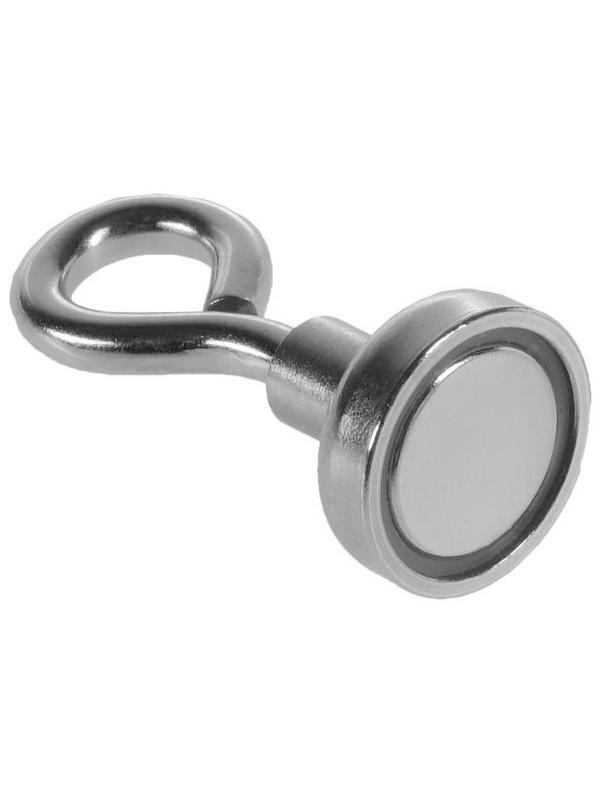 Магнит неодимовый с петлёй для авто, d 16 мм, сцепление 6 кг