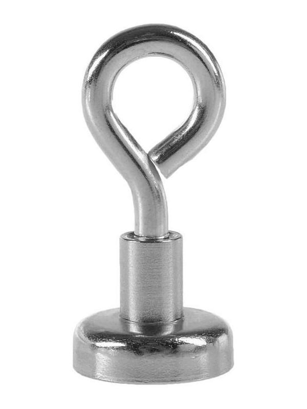 Магнит неодимовый с петлёй для авто, d 16 мм, сцепление 6 кг