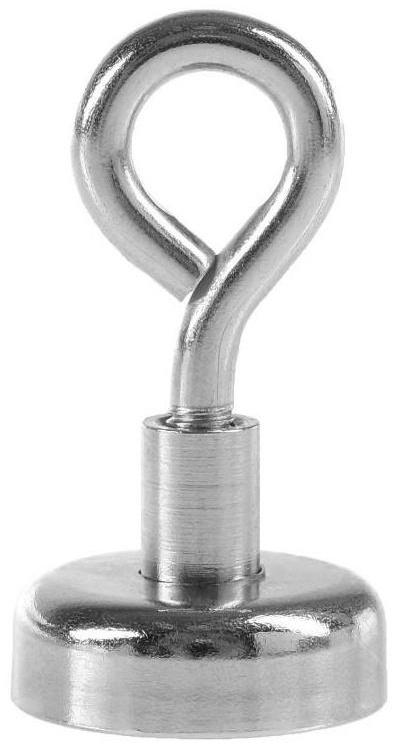 Магнит неодимовый с петлёй для авто, d 20 мм, сцепление 9 кг
