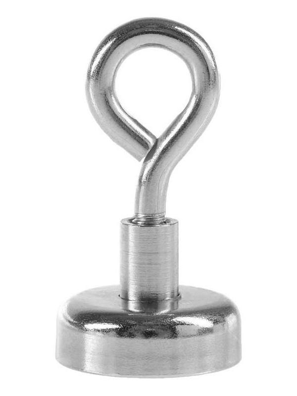 Магнит неодимовый с петлёй для авто, d 20 мм, сцепление 9 кг
