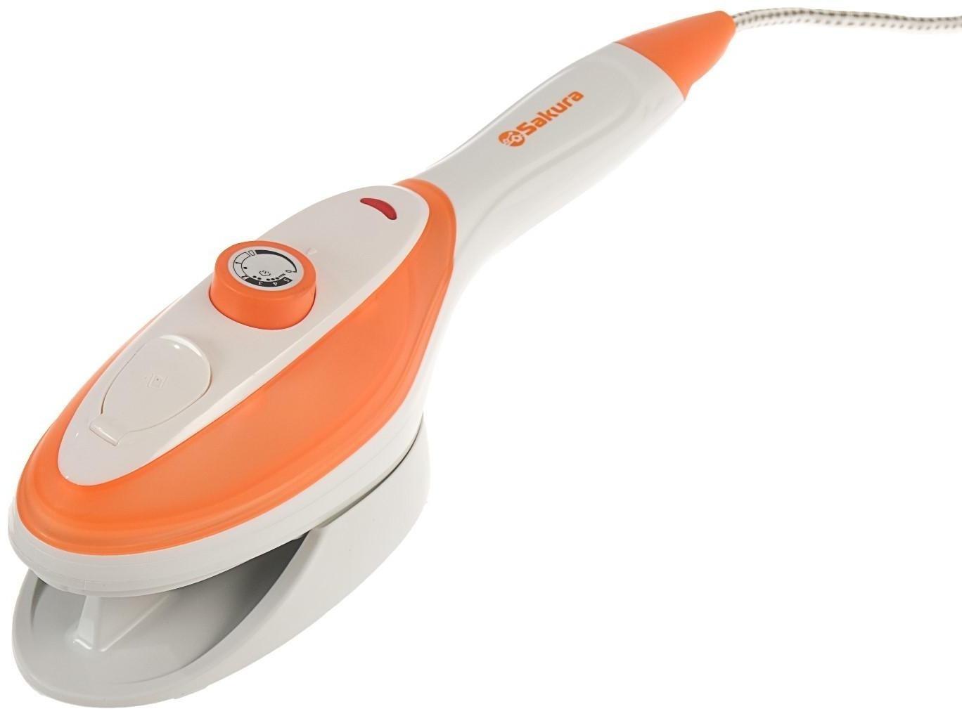 Отпариватель-щётка Sakura SA-3921AW, ручной, 1200 Вт, 3 режима, 2 насадки, 120 мл, 25 г/мин