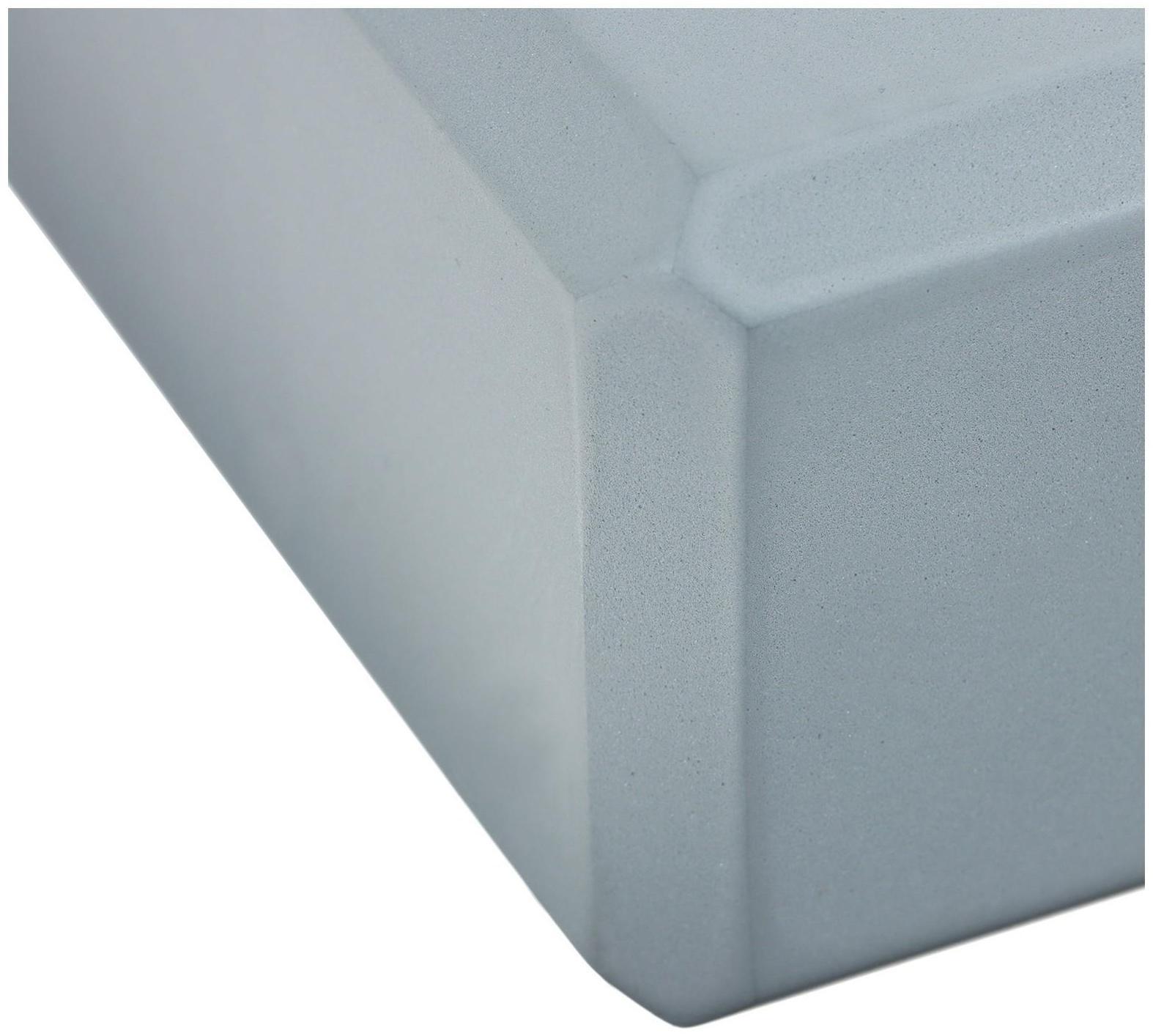 Блок для йоги 23 × 15 × 8 см, вес 180 г, цвет серый