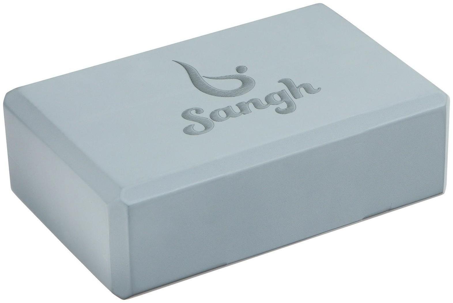 Блок для йоги 23 × 15 × 8 см, вес 180 г, цвет серый