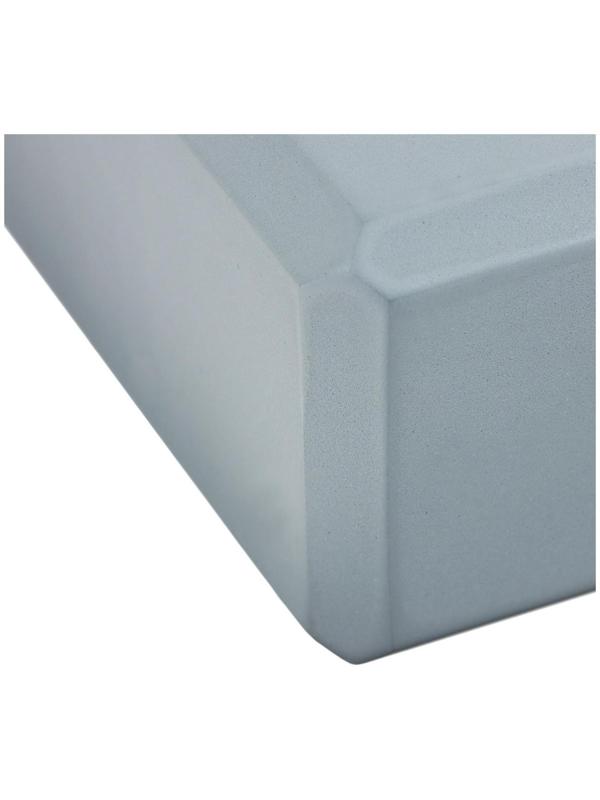 Блок для йоги 23 × 15 × 8 см, вес 180 г, цвет серый