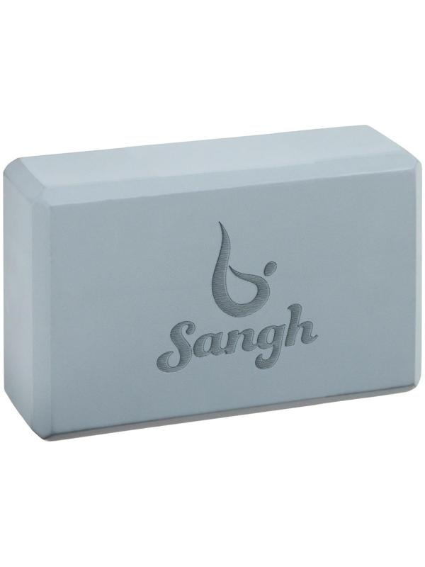 Блок для йоги 23 × 15 × 8 см, вес 180 г, цвет серый