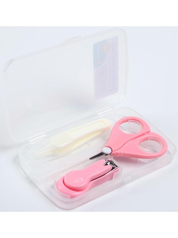 Набор по уходу за ребенком, 4 предмета, цвет розовый