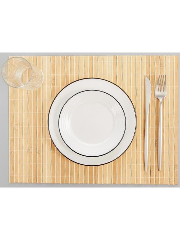 Салфетка сервировочная на стол «Соломка», 43×30 см, цвет светло-коричневый