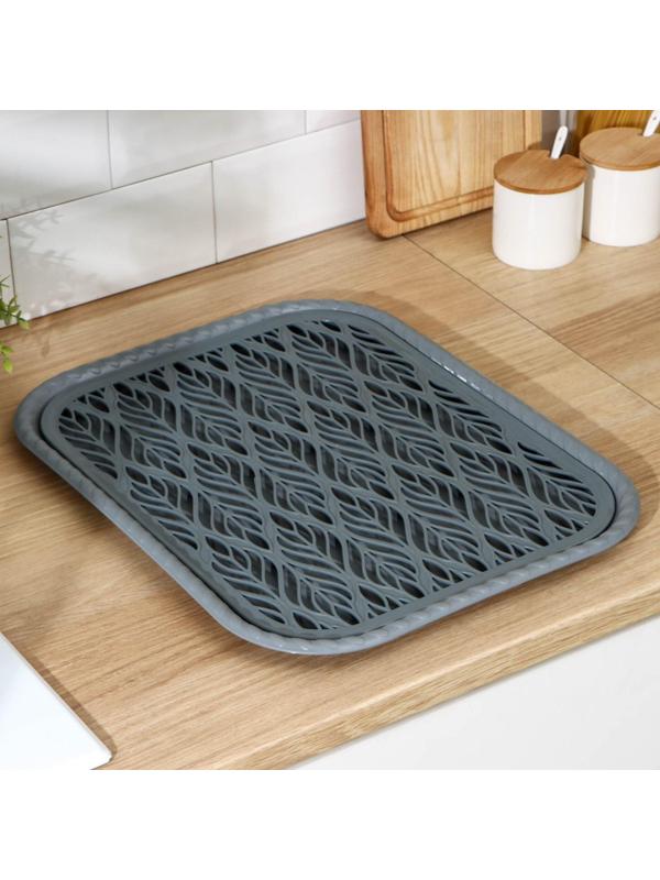 Поднос с вкладышем для сушки посуды «Колос», 45,5×36 см, цвет МИКС