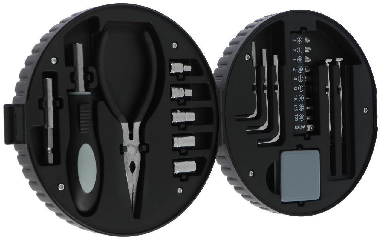 Набор инструментов ТУНДРА, подарочный пластиковый кейс 