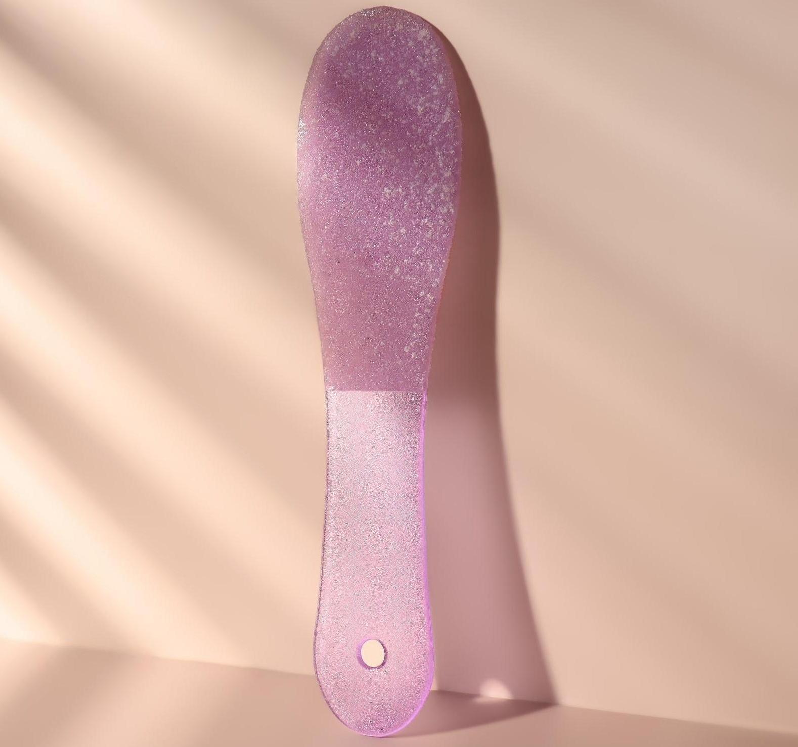 Тёрка для ног, пластиковая, двусторонняя, 23,8 см, цвет МИКС