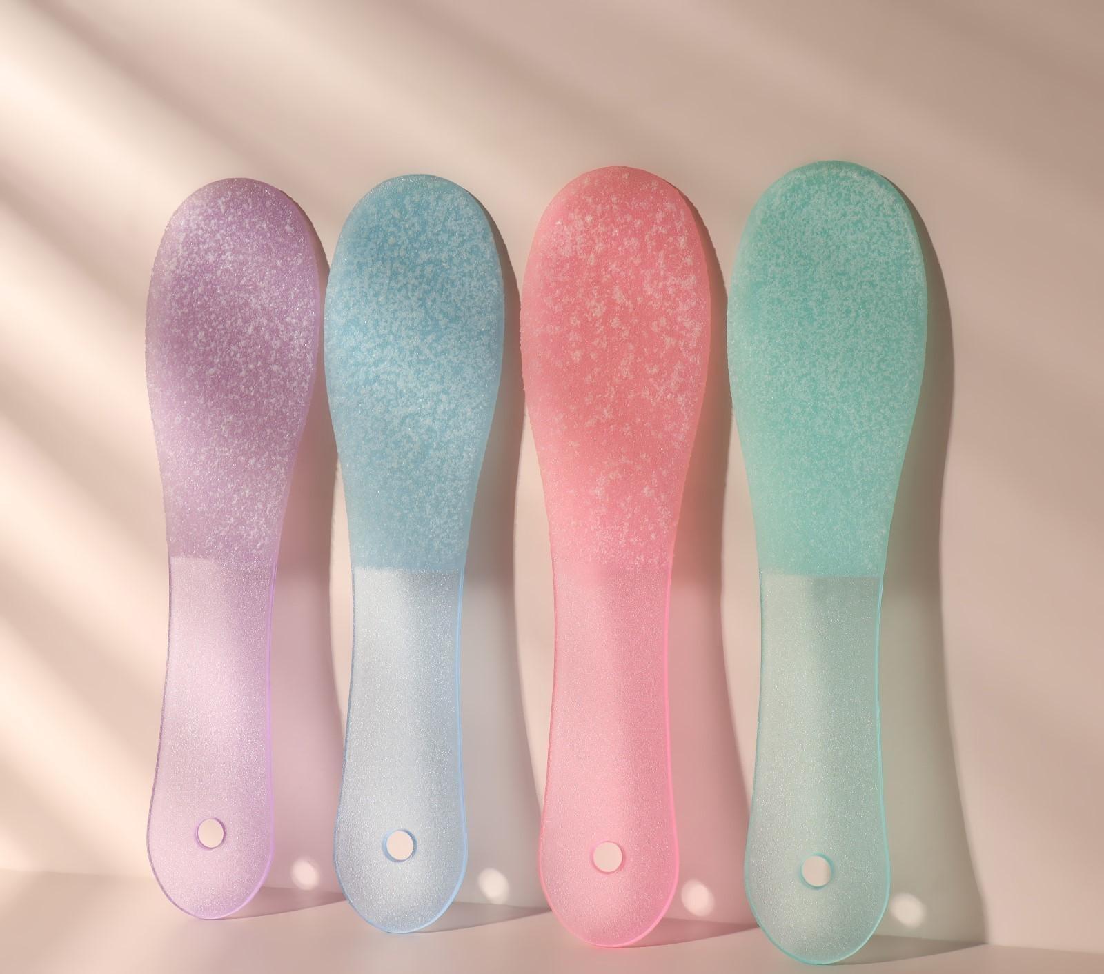 Тёрка для ног, пластиковая, двусторонняя, 23,8 см, цвет МИКС