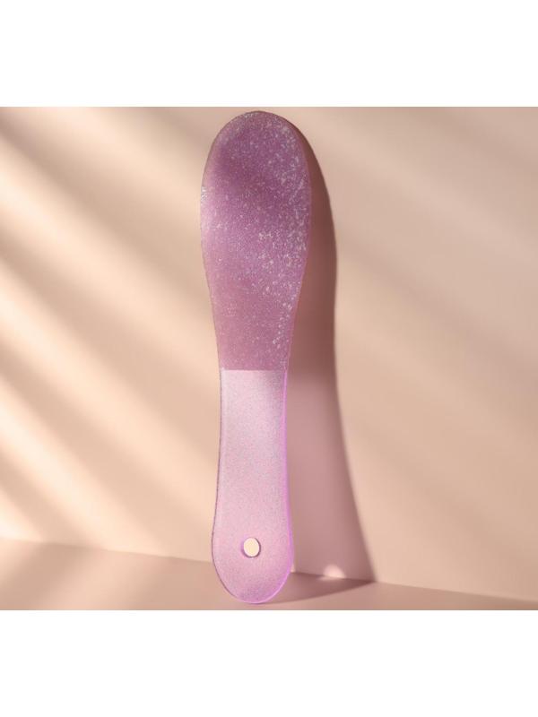 Тёрка для ног, пластиковая, двусторонняя, 23,8 см, цвет МИКС