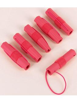Бигуди на резинке, d = 2,3 см, 6 шт, цвет розовый