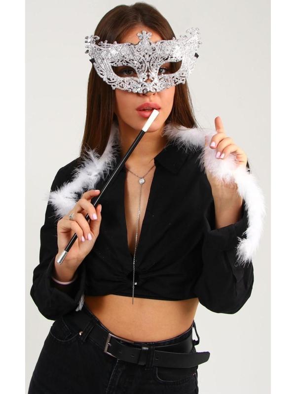 Карнавальный набор A little party never killed nobody, маска, мундштук, боа